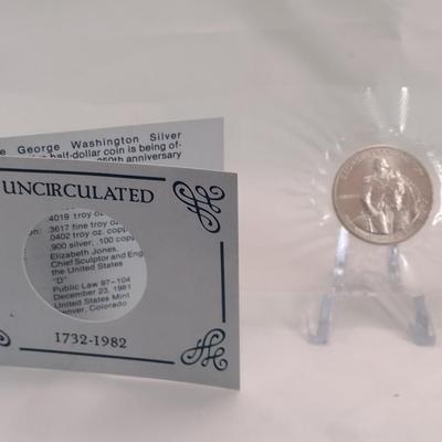 1982 George Washington 250th Anniversary of Birth Silver Half-Dollar in Package (#94)