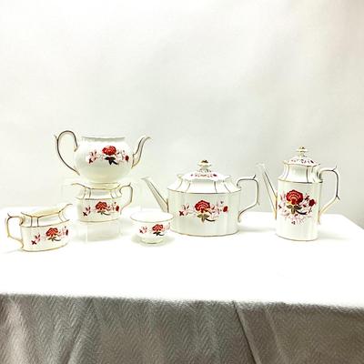 1929 Royal Crown Derby "Bali" Fine Bone Tea Service
