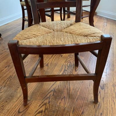 Dining Set with Rush Woven Chairs (K-KW)