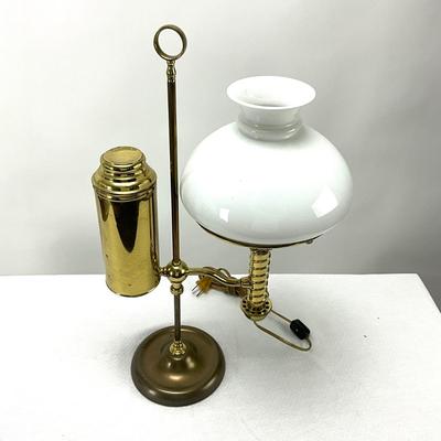 1930 Vintage Brass Student Desk Lamp