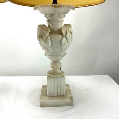 1931 Vintage Pair of Italian Alabaster Lamps