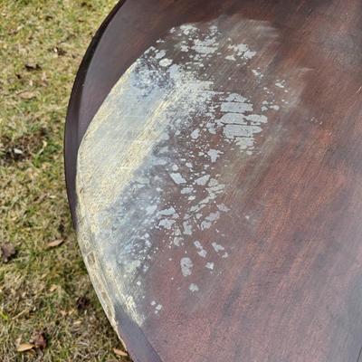 Oval Wood Table w/ Tri-Leg Pedestal (G-JS)