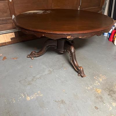 Oval Wood Table w/ Tri-Leg Pedestal (G-JS)