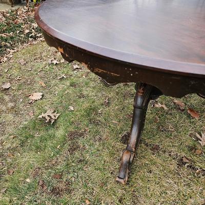Oval Wood Table w/ Tri-Leg Pedestal (G-JS)