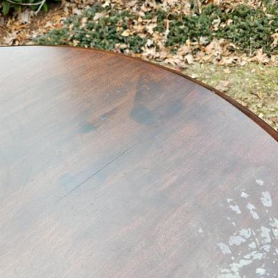 Oval Wood Table w/ Tri-Leg Pedestal (G-JS)
