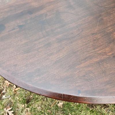 Oval Wood Table w/ Tri-Leg Pedestal (G-JS)
