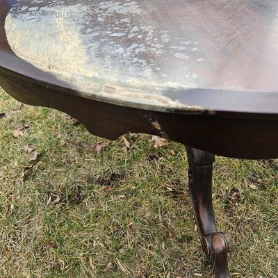 Oval Wood Table w/ Tri-Leg Pedestal (G-JS)