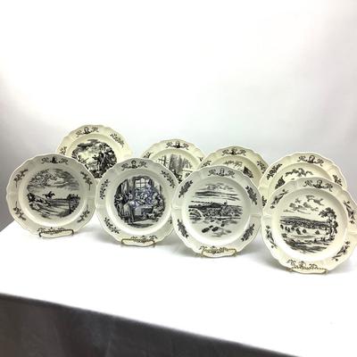 1941 Wedgewood 200th Anniversary State Plates x 8