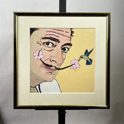 1942 "Well Hello Dali" Pastel & Ink By: Ha Ha