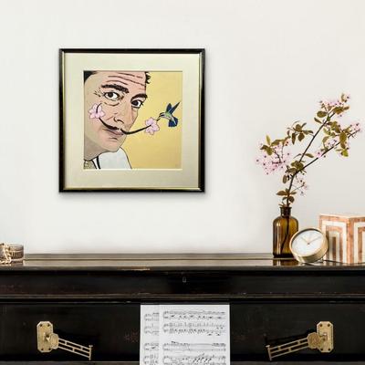 1942 "Well Hello Dali" Pastel & Ink By: Ha Ha