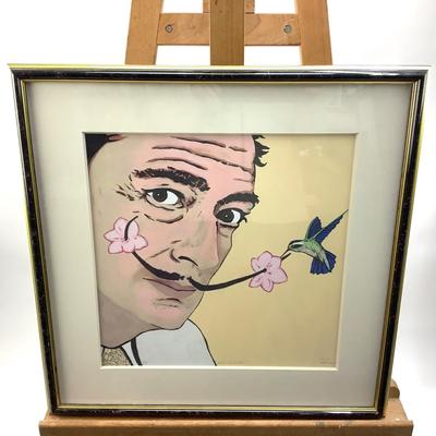 1942 "Well Hello Dali" Pastel & Ink By: Ha Ha