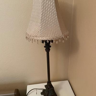 Lamp and white table