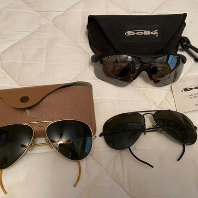 2 pairs Ray Ban sunglasses & 1 Bolle