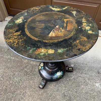 Hand-Painted Pedestal Table (G-HS)