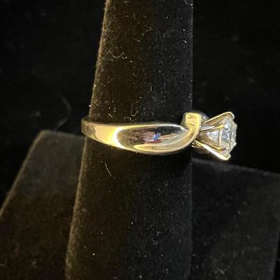 2 CARAT STERLING SOLITAIRE RING
