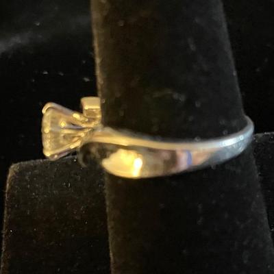 2 CARAT STERLING SOLITAIRE RING