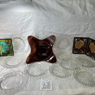 fine unique 1930s American glass plates