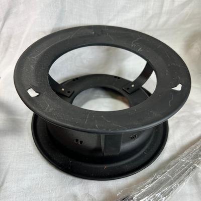 Unused vintage 1970s fondue pot with skewers