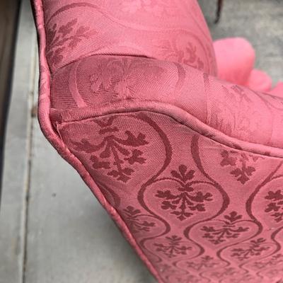 Queen Anne Style Wingback Armchair with Down Cushion (G-HS)