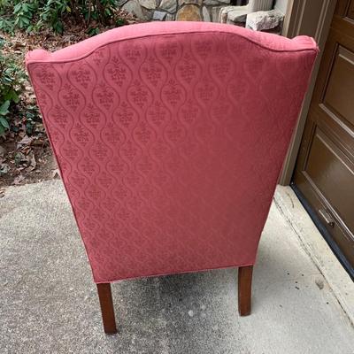 Queen Anne Style Wingback Armchair with Down Cushion (G-HS)