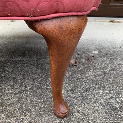 Queen Anne Style Wingback Armchair with Down Cushion (G-HS)