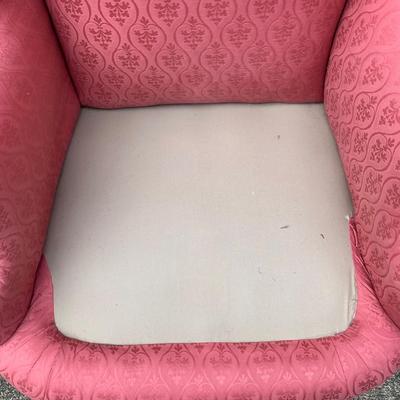 Queen Anne Style Wingback Armchair with Down Cushion (G-HS)