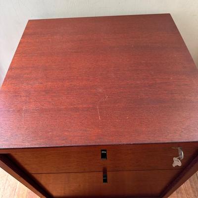 Two (2) Drawer File Cabinet on Wheels W/ Keys