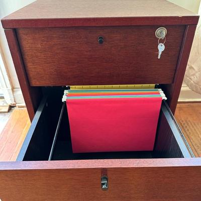 Two (2) Drawer File Cabinet on Wheels W/ Keys