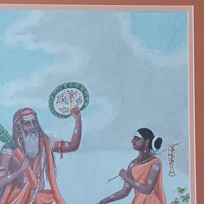 LOT 36MB: Hindu Ascetics Painting