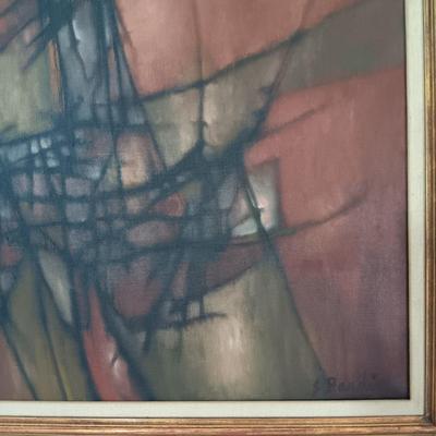 LOT 37MB: MCM Abstract Oil Painting, 