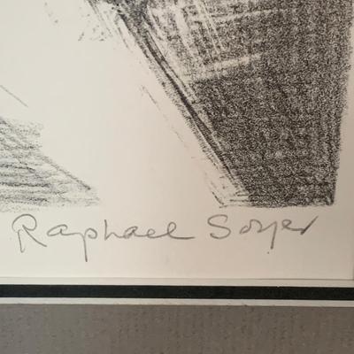 LOT 39M: Etched Self-Portrait by Rapheal Soyer