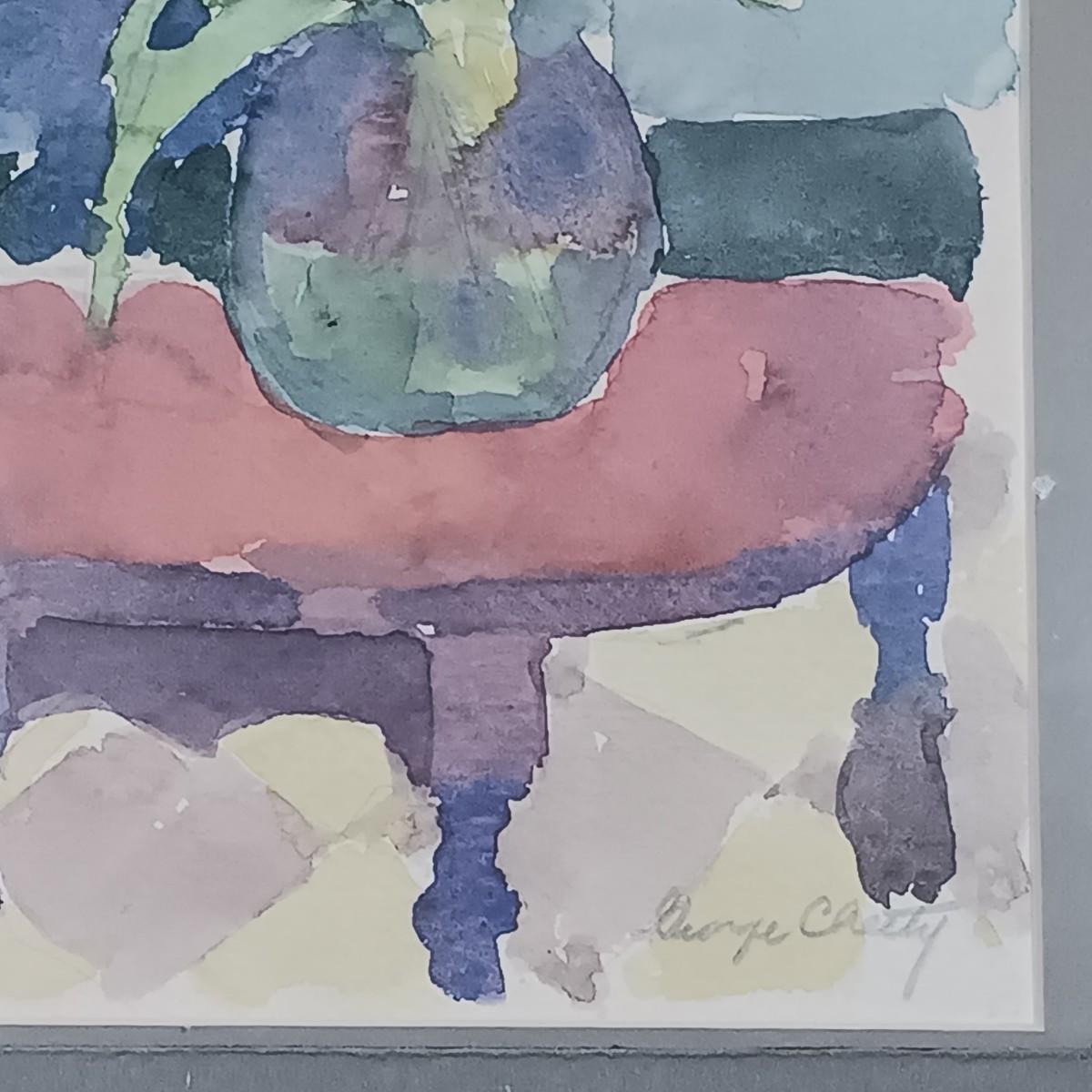 LOT 40MB George Cheety Signed Watercolor Painting EstateSales lot-40mb-george-cheety-signed-watercolor-painting-estatesales