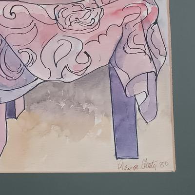 LOT 49MB: George Cheety, Signed Watercolor Painting (1980)