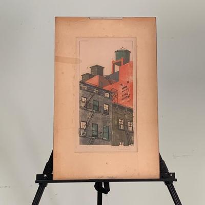 LOT 53M: Signed Industrial Lithograph Vineland artist Fred Manders