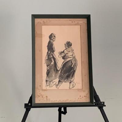 LOT 54MB: E. Salier Signed Watercolor (See Notes on NJ History)