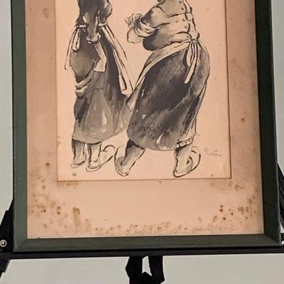 LOT 54MB: E. Salier Signed Watercolor (See Notes on NJ History)
