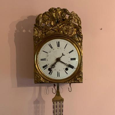LOT 71D: Vintage/Antique Comtoise French Antique Wall Clock