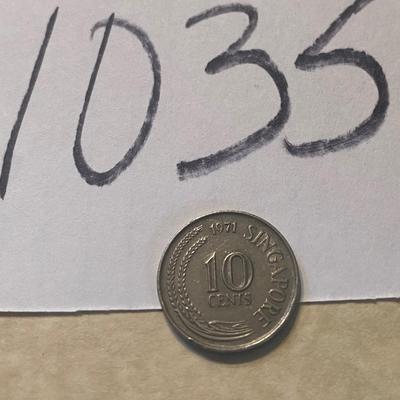 10 cent 1971 Singapore Coin