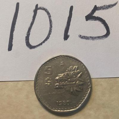 Mexico 1980 $5 Peso Coin