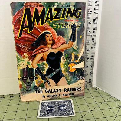 Vintage Amazing Stories Comics - The Galaxy Raiders 1950