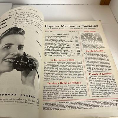 Vintage Popular Mechanics Magazine August 1939