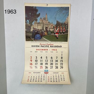 1963 Vintage Union Pacific Railroad Calendar