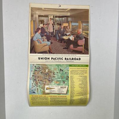 1963 Vintage Union Pacific Railroad Calendar