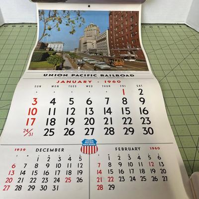 1960 Vintage Union Pacific Railroad Calendar