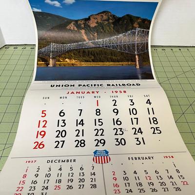 1958 Vintage Union Pacific Railroad Calendar
