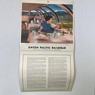 1958 Vintage Union Pacific Railroad Calendar