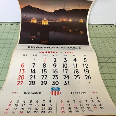 1957 Vintage Union Pacific Railroad Calendar