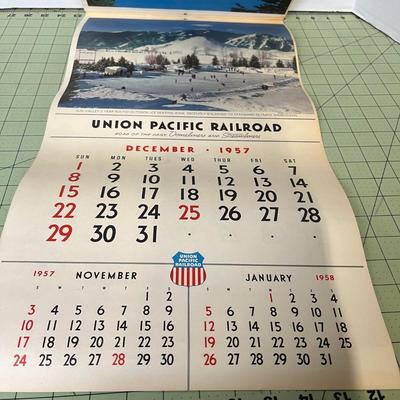 1957 Vintage Union Pacific Railroad Calendar