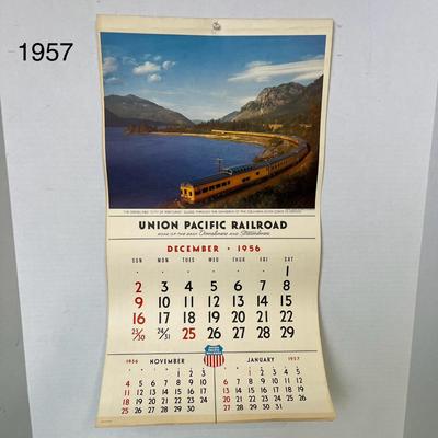 1957 Vintage Union Pacific Railroad Calendar