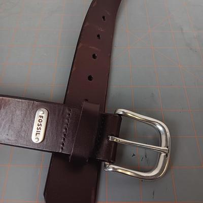 Leather Fossil Belt - Size 42